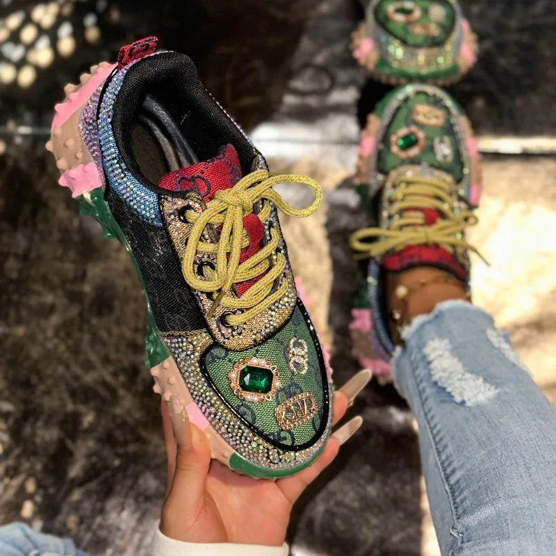 Fashionable Rhinestone Women Sneaker – SGSP